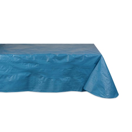 Fastfood 60 x 102 in. Solid Blue Vinyl Tablecloth FA2567355